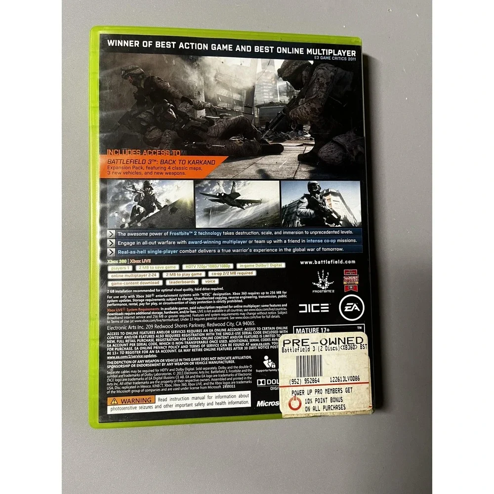 Microsoft Xbox 360 Game Lot Of 8 Skyrim Destiny Black Ops 2 Battlefield 3 HAWX